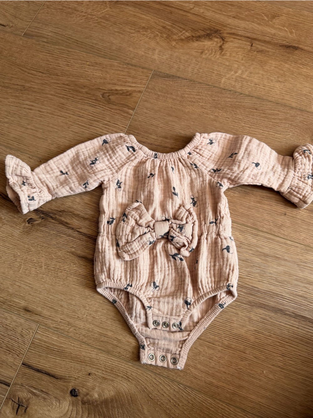 Grayson mini newborn pink flare top with Bow